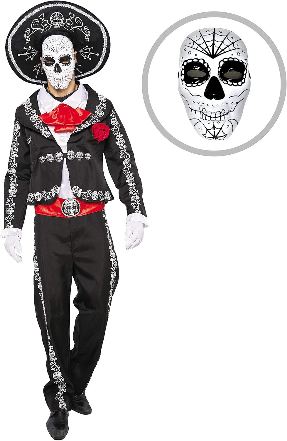 Thumbnail:  Halloween Mens Day of The Dead Costume, Mariachis Skeleton Costume