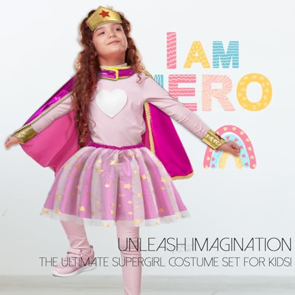 Thumbnail: Wonder Star Superhero-Costumes for Girls Dress-Up Super-Hero-Capes for Kids Tia