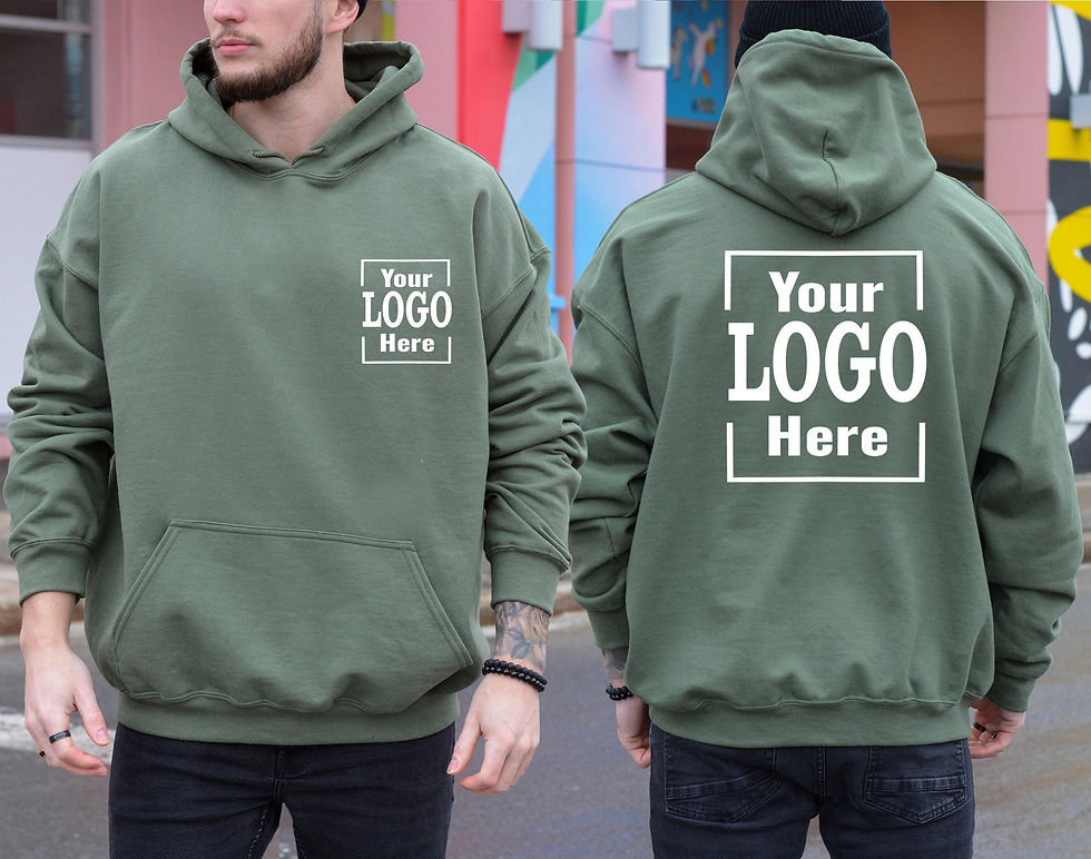 Thumbnail: Custom Logo Sweatshirt, Your Business Logo or Brand Logo, Front and Back Logo H