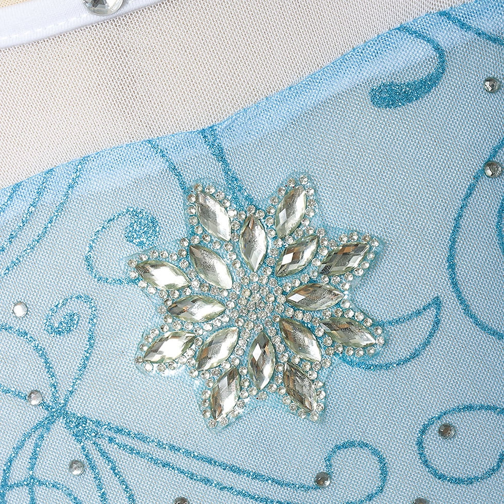 Thumbnail: MAVLLY Elsa Costume for Girls Cosplay Dress Bling Synthetic Crystal Bodice Snow
