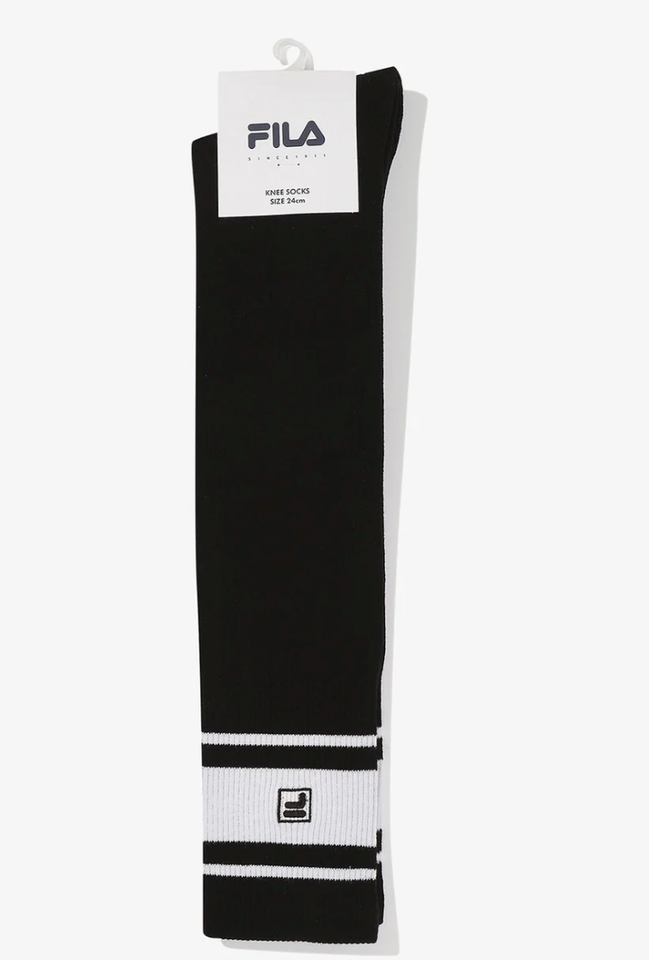 Thumbnail: Tennis Cushion Knee-High Socks Women Sports Training Socks 1 Pair [24cm]
