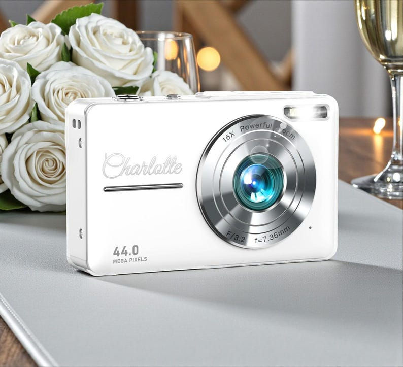 Thumbnail: Personalized Y2K Retro Digital Camera 44MP Wedding Bachelorette Bridesmaid Gift