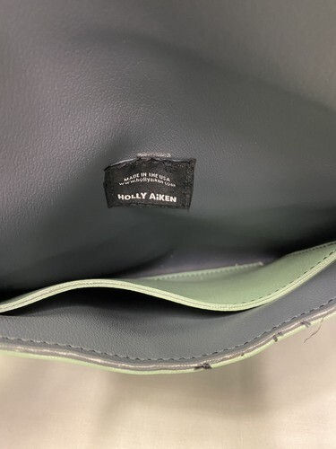 Thumbnail: Holly Aiken Leather Mint Crossbody Foldover Purse
