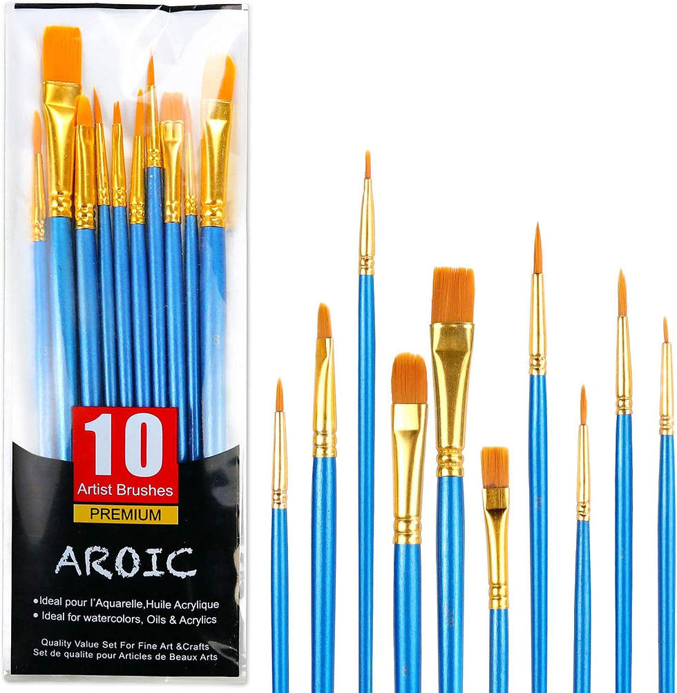 Thumbnail: Acrylic Paint Brush Set, 1 Packs / 10 pcs Watercolor Brushes Painting Brush Nyl