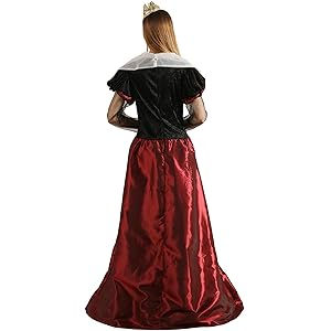 Thumbnail: Halloween Alice Red Queen Dress Adult Women,Queen of Hearts Costume,Medieval Vi