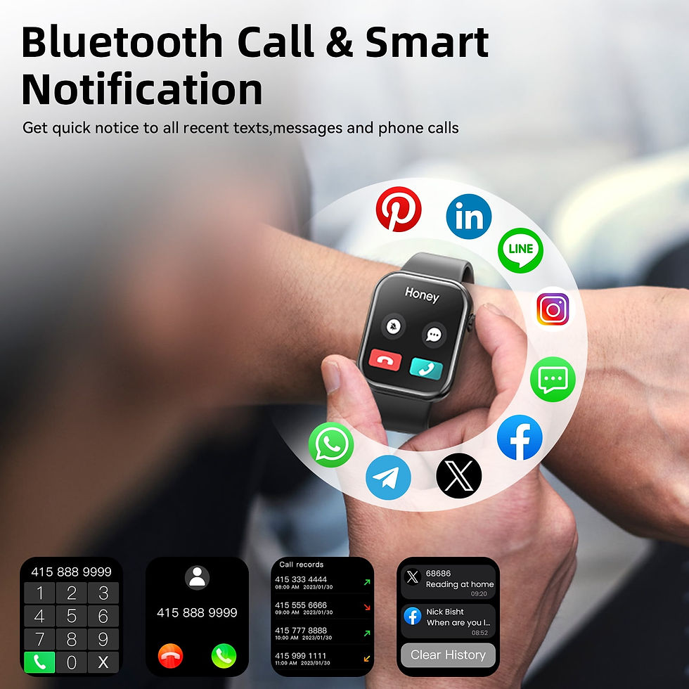 Thumbnail: Men Women's Smart watch，with Answer Make Calls/120+Sports Modes/10 Days Standby