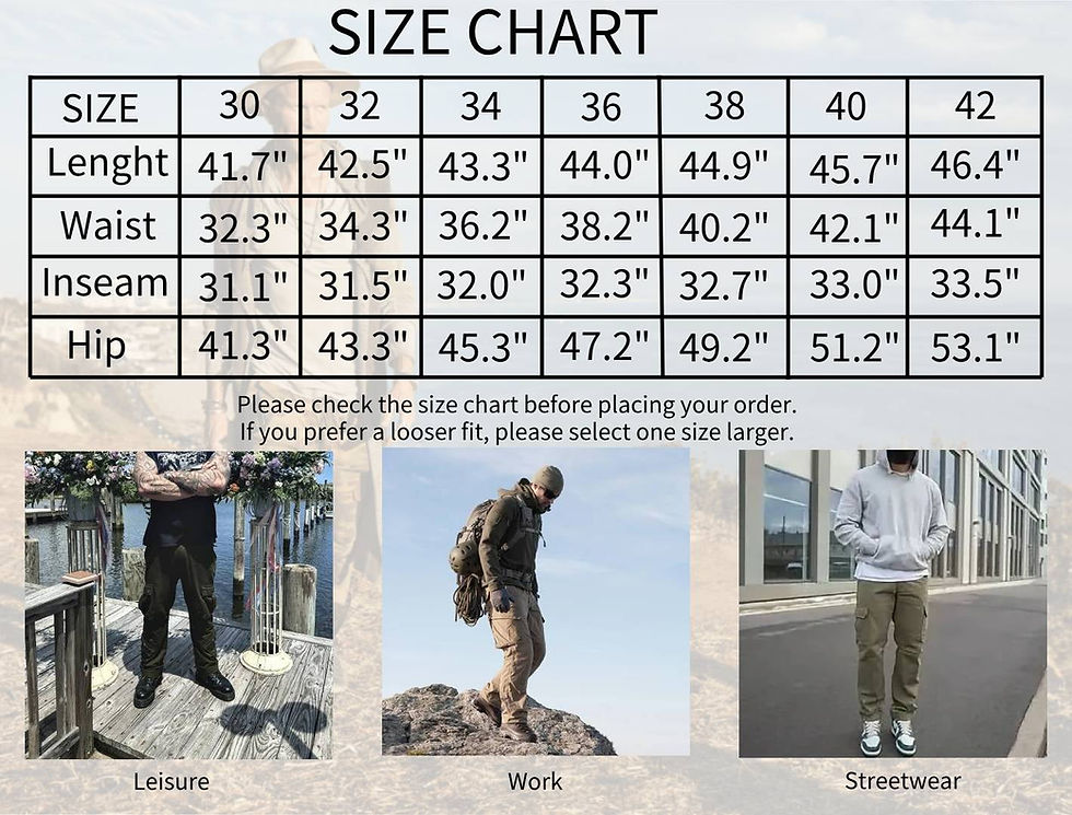 Thumbnail: Men's Cotton Cargo Pants, Relaxed Fit Work Pants with 7 Pockets,Straight Leg Ca