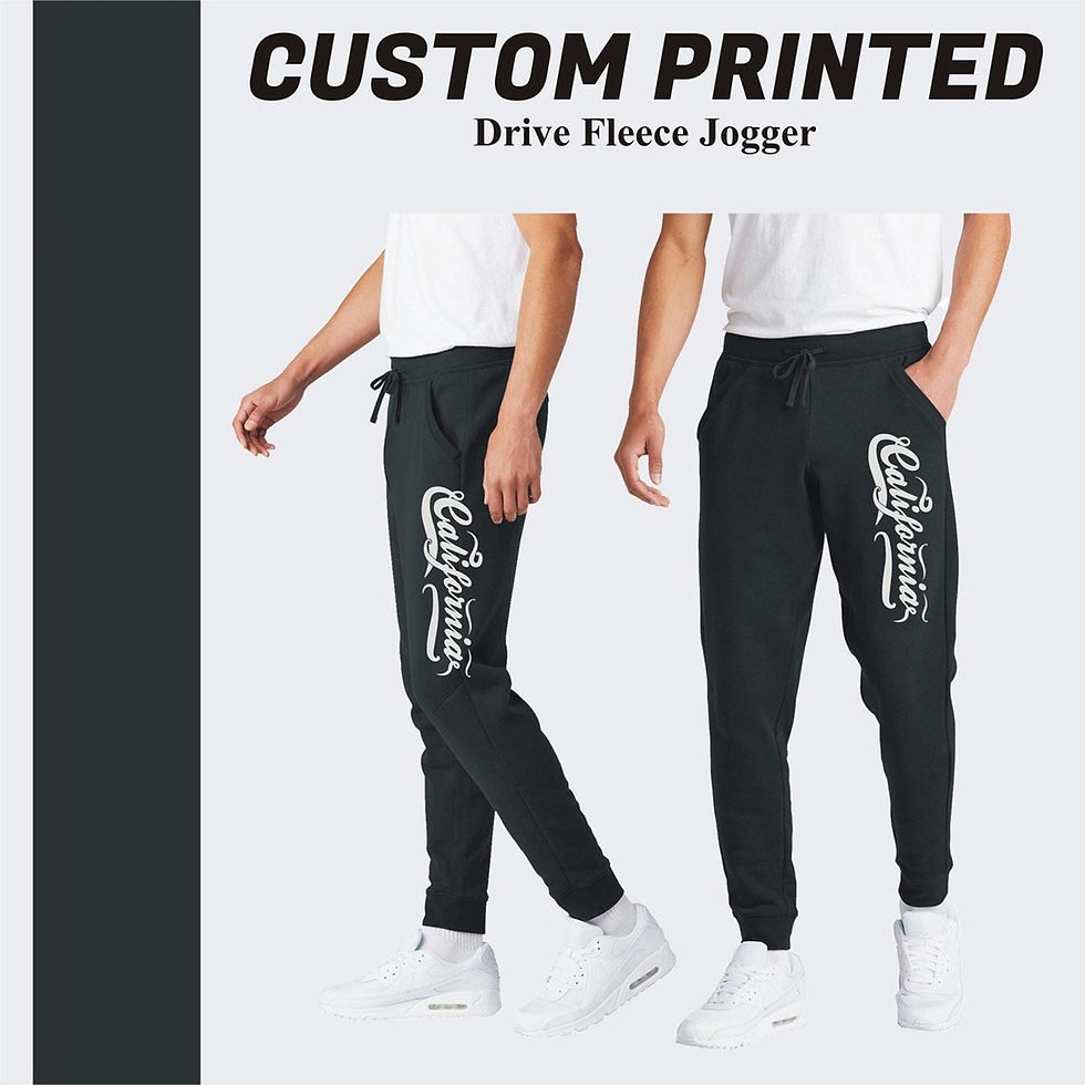 Thumbnail: Custom Printed Fleece Jogger: Sport-Tek Fitted Gym Pants