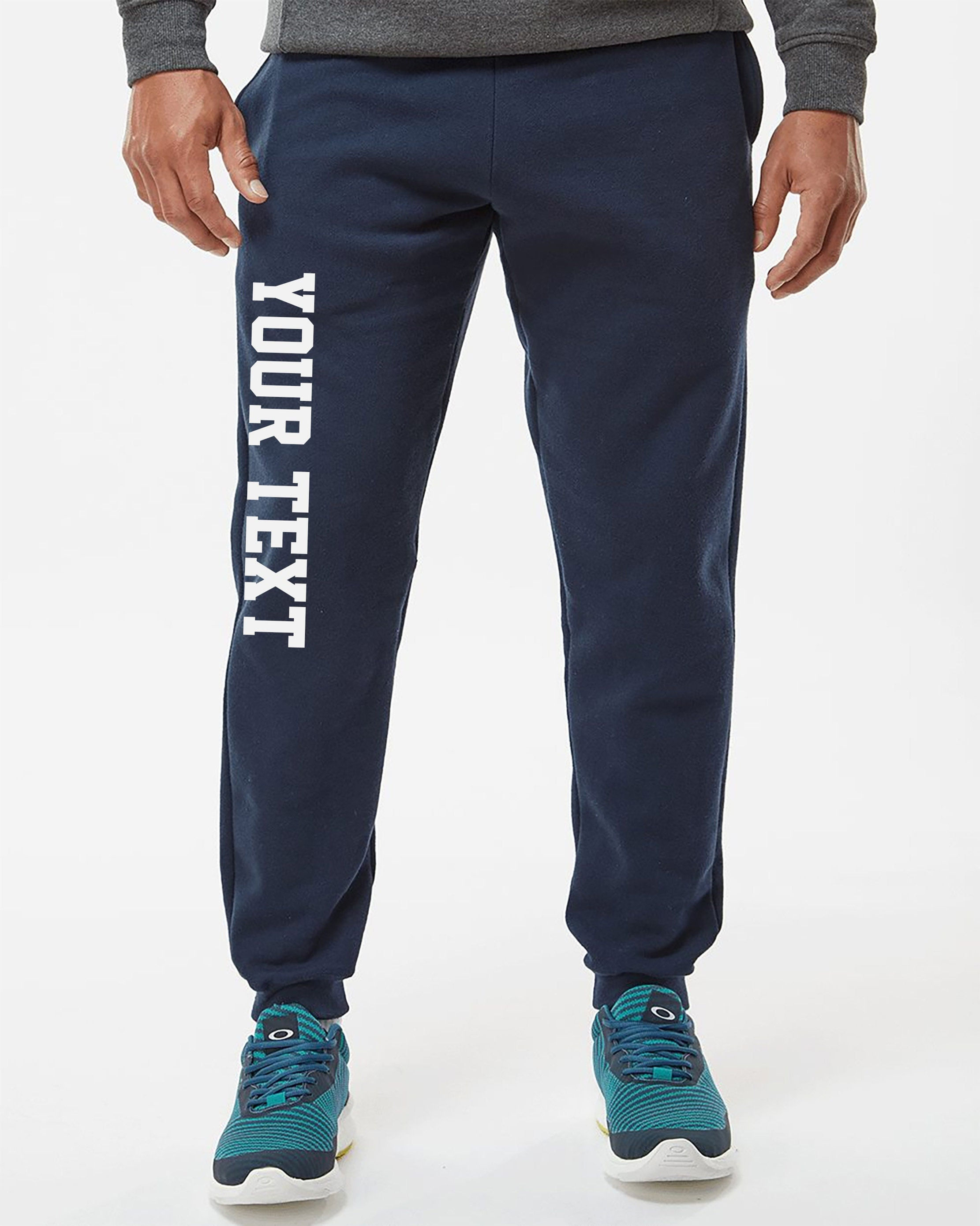 Custom Fleece Joggers, Personalized Text, Matching Bridal Party & Sports