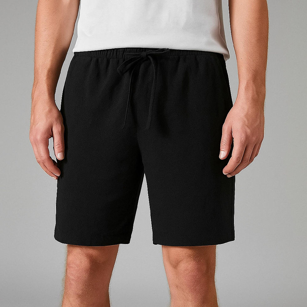 Thumbnail: Cotton-Linen Summer Shorts Men - Lightweight Breathable Drawstring Beach Casual