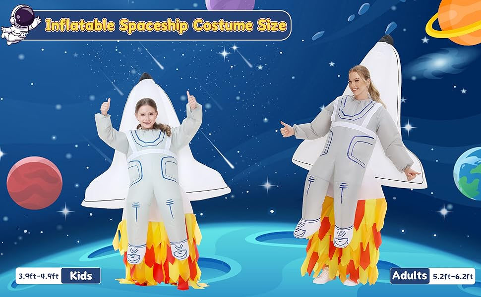 Thumbnail: Inflatable Adult Spaceship Costume for Halloween Manned Spacecraft Rocket Costu