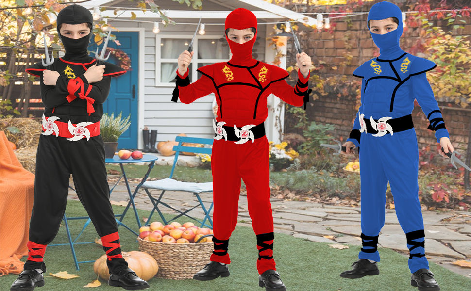 Thumbnail: Kids Ninja Costumes Set Dragon Ninja Costume Halloween Ninjas Cosplay Suit for