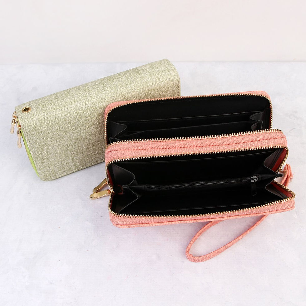 Thumbnail: Double Zipper Fashion Wallet