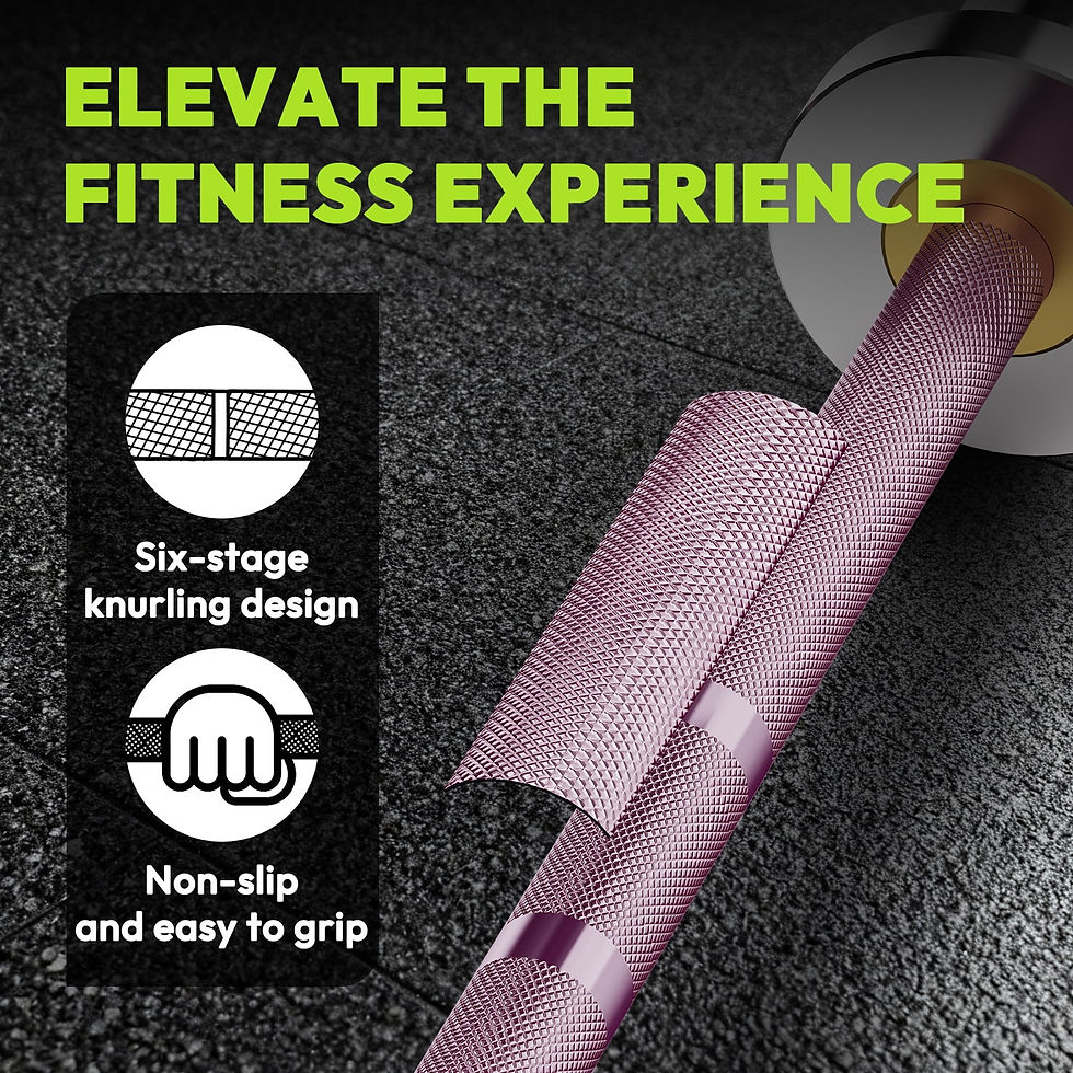 Thumbnail: HANDBODE 5lb Mini Barbell, 4ft Short Barbell, Beginner Women Weightlifting Bar,
