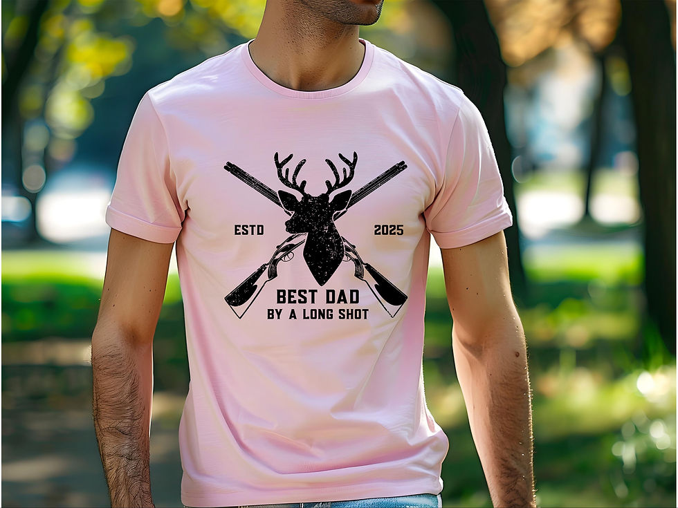 Thumbnail: Hunter Dad T-shirt,Best Dad By A Long Shot,Deer Hunting Dad, Custom ESTD Year D