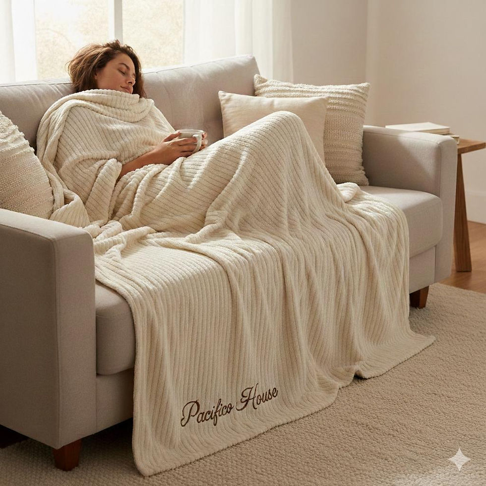 Thumbnail: Custom Embroidered Fleece Throw Blanket, Personalized Plush Gift