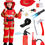 Thumbnail: Firefighter Costume for Kids - Fireman Halloween Costumes for Toddler Boy, Dres