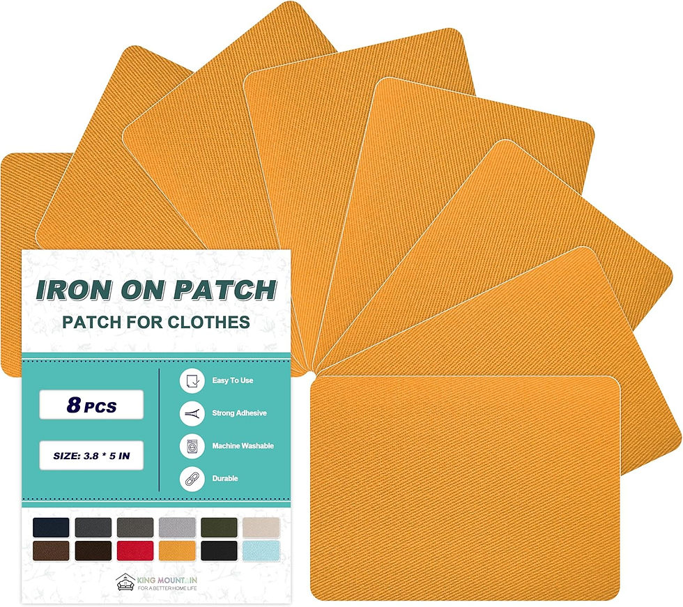 Thumbnail: Iron on Patches for Clothes, 20 Pieces Denim Patches for Inside Jeans 3.7" by 4