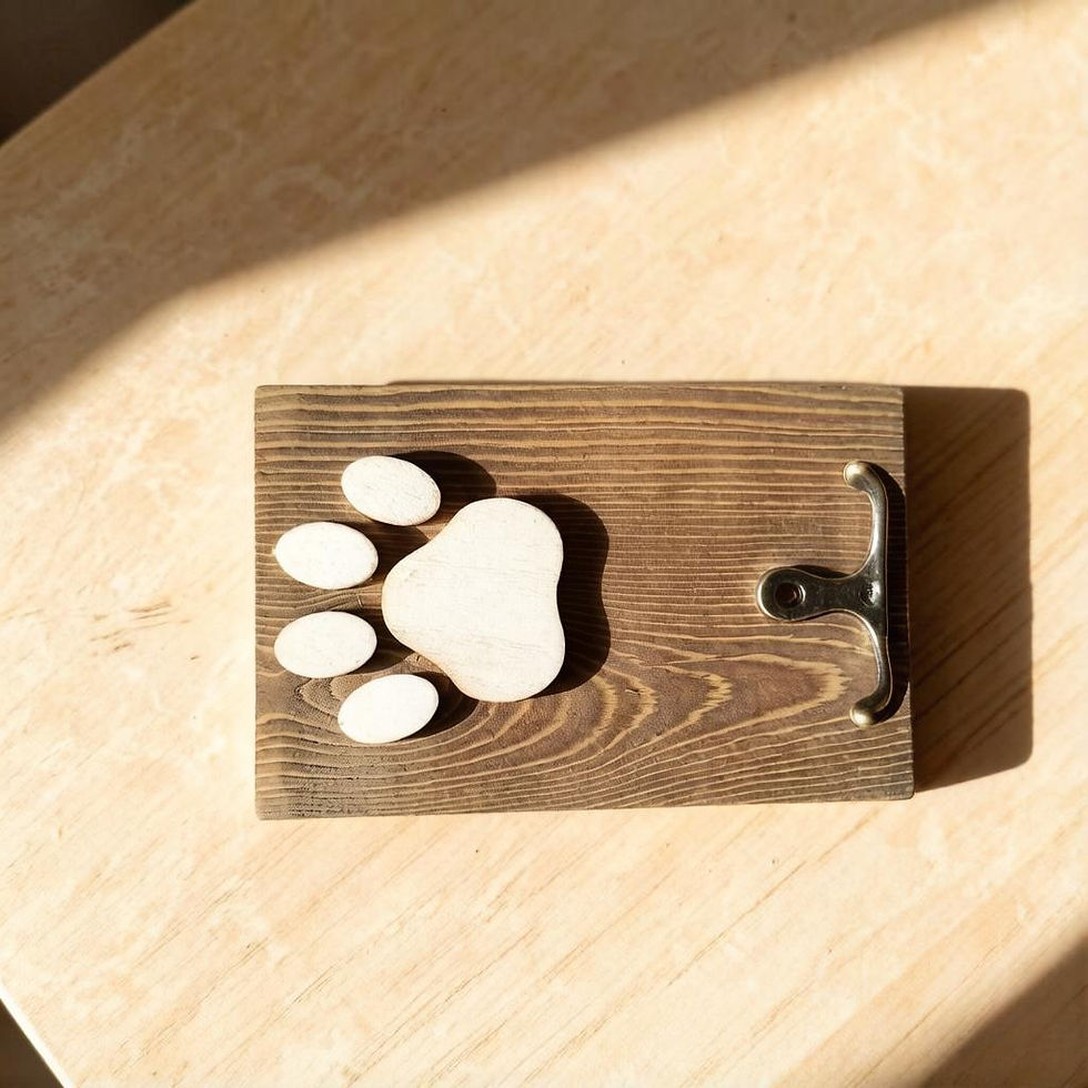 Thumbnail: Personalized Wooden Pet Leash Hook – Custom Dog Name Hook, Wooden Pet Clothes H