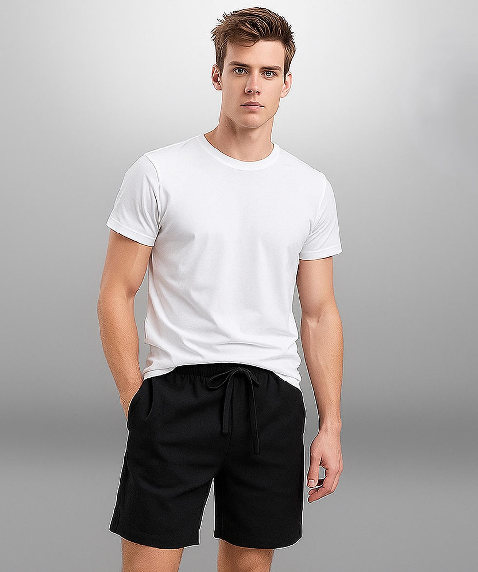 Thumbnail: Cotton-Linen Summer Shorts Men - Lightweight Breathable Drawstring Beach Casual