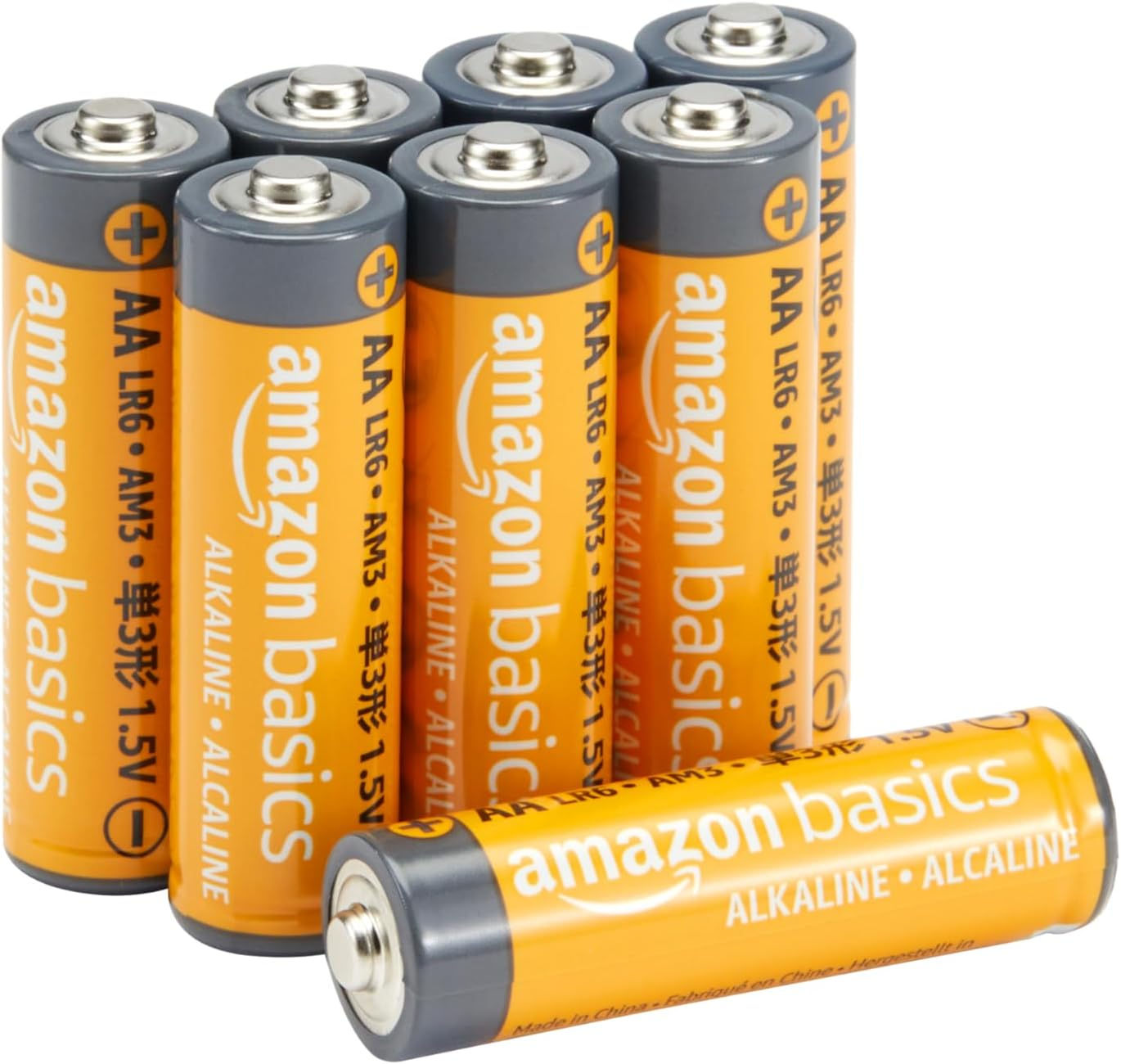 Amazon Basics 20-Pack AA Alkaline High-Performance Batteries, 1.5 Volt, 10-Year