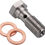 Thumbnail: 3AN 3/8 x 24 UNF Stainless Steel Single Banjo Bolt Brake Fitting Adapter 20mm L