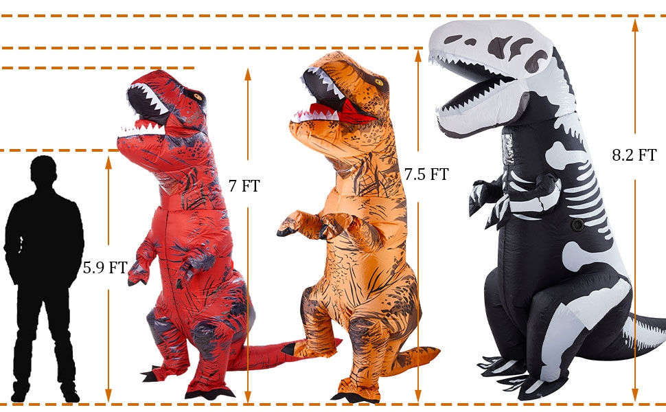 Thumbnail: Halloween Inflatable Dinosaur Costume T-Rex Costume for Adult
