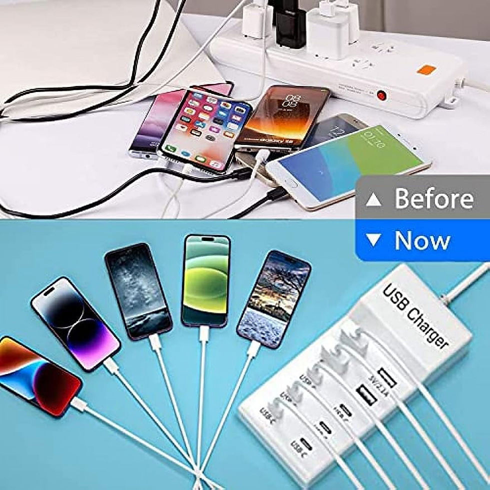 Thumbnail: USB C Charger,10 Ports USB Charger Station with 6 Ports USB-C Charger, Desktop 