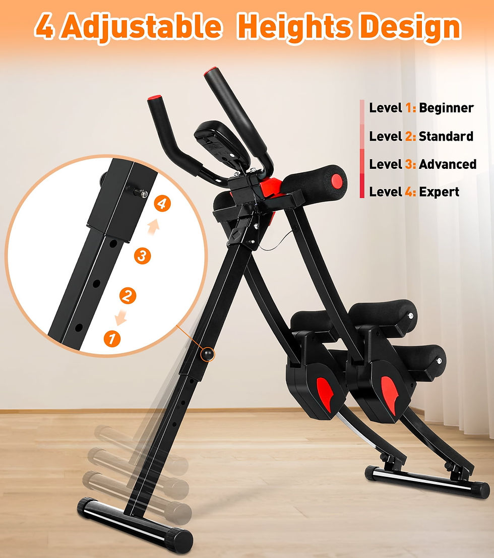 Thumbnail: GIKPAL Fitness Ab Machine, 4 Adjustable Resistance Levels Ab Workout Equipment 