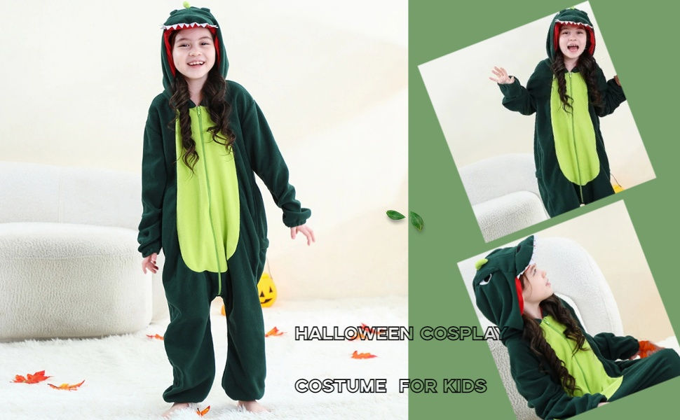 Thumbnail: Kids Onesie Pajamas Animal Halloween Cosplay Costume One-piece Sleepwear