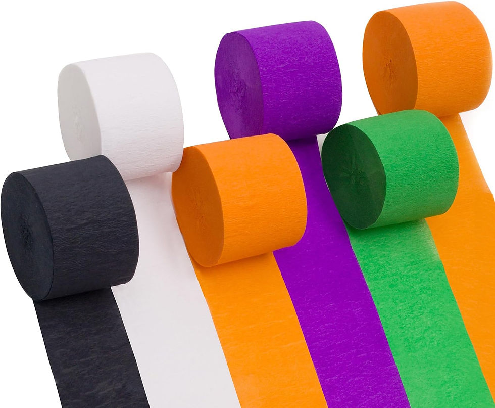 Thumbnail: Crepe Paper Streamers 6 Rolls 492ft,Pack of Olive Green Khaki Streamers Party D