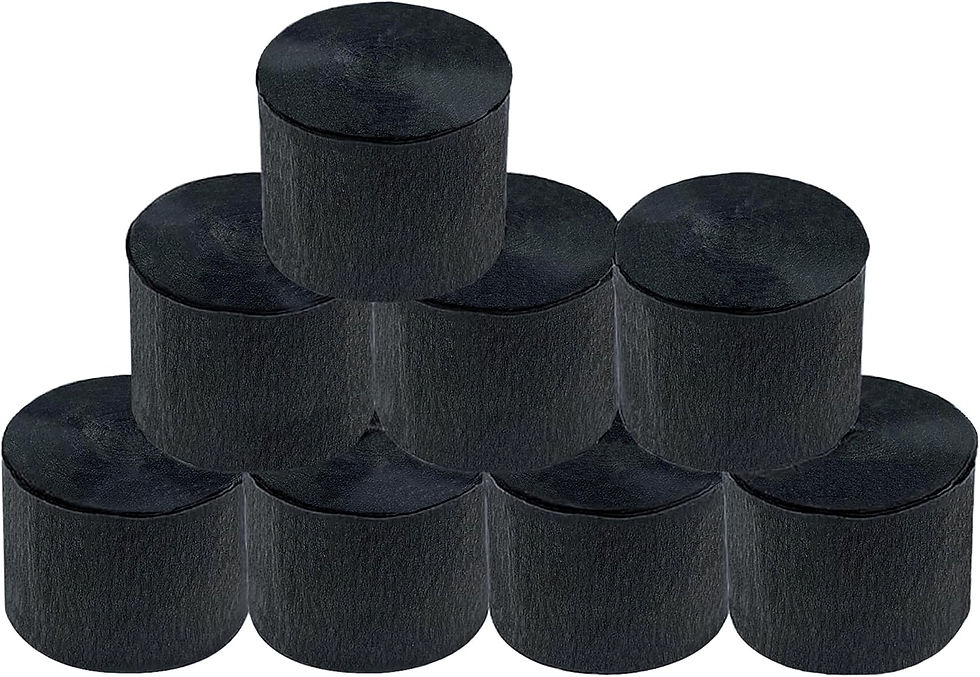 Thumbnail: 8 Rolls Crepe Paper Streamers in 8 Colors, Wedding Birthday Baby Shower Graduat