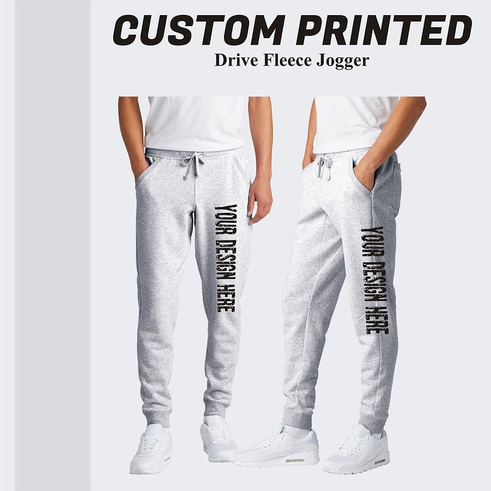 Thumbnail: Custom Printed Fleece Jogger: Sport-Tek Fitted Gym Pants