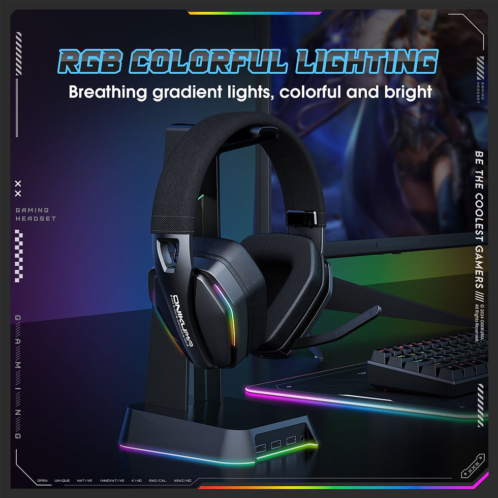 Thumbnail: Siivton Wireless Bluetooth Gaming Headset with 2.4G Mode, 1000mAh Battery, 80H 