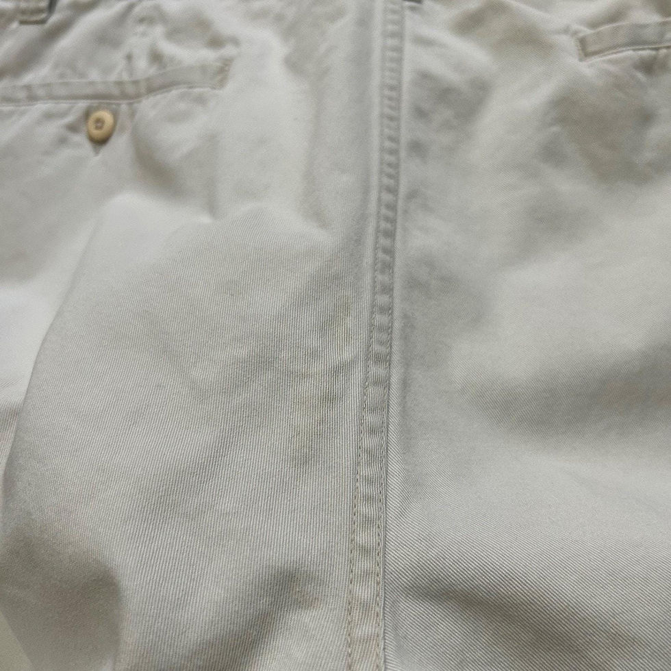 Thumbnail: Vintage y2k Anchor Blue Beyond Baggy Faded White Skater Pants 36x29