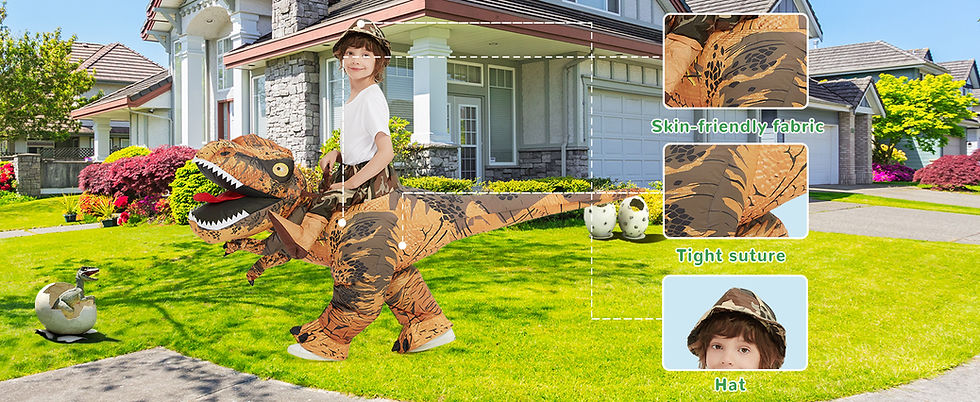 Thumbnail: Inflatable Dinosaur Costume Kids Halloween Blow up Costume