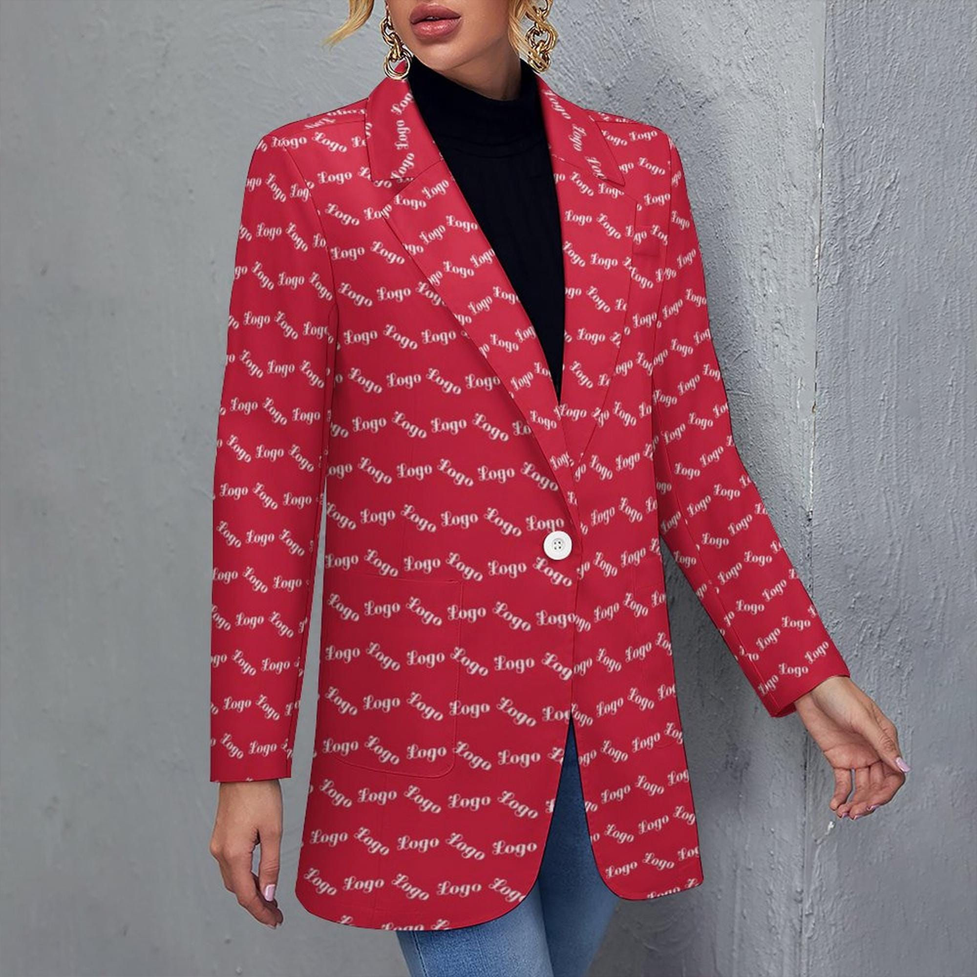 All Over Print Custom Blazer | Split Panel Back Casual Suit Jacket