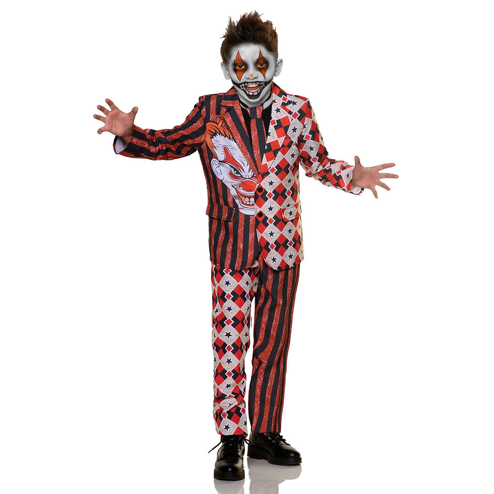 Thumbnail: Scary Suit Clown Halloween Costume - Torment Red & White Diamonds Clown Costume