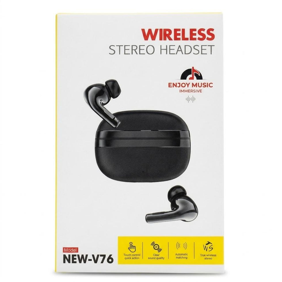 Thumbnail: Wireless Earbuds Bluetooth 5.4 Noise Cancelling Headphones for Sleep & Sports H