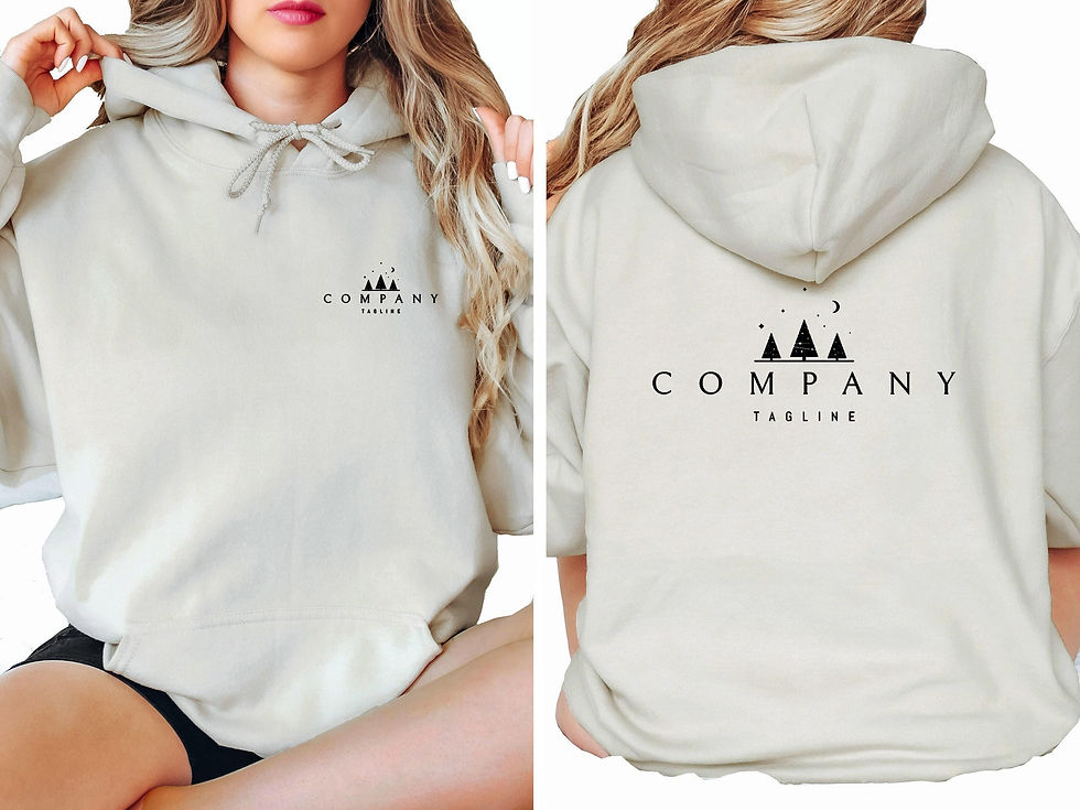 Thumbnail: Custom Logo Sweatshirt, Your Business Logo or Brand Logo, Front and Back Logo H
