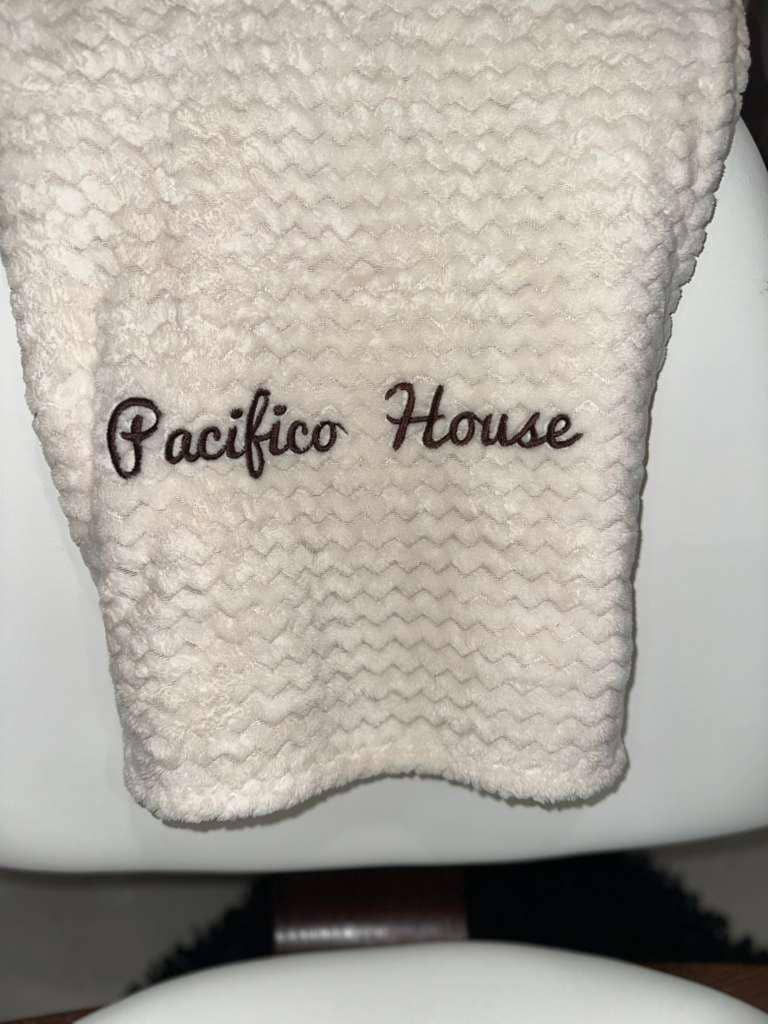 Thumbnail: Custom Embroidered Fleece Throw Blanket, Personalized Plush Gift