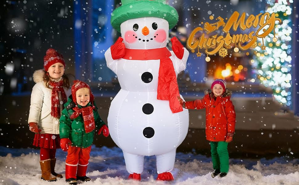 Thumbnail: Inflatable Halloween Christmas Snowmen Costume for Adult