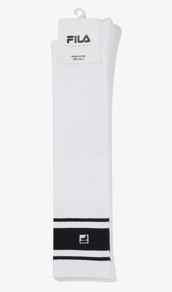 Thumbnail: Tennis Cushion Knee-High Socks Women Sports Training Socks 1 Pair [24cm]