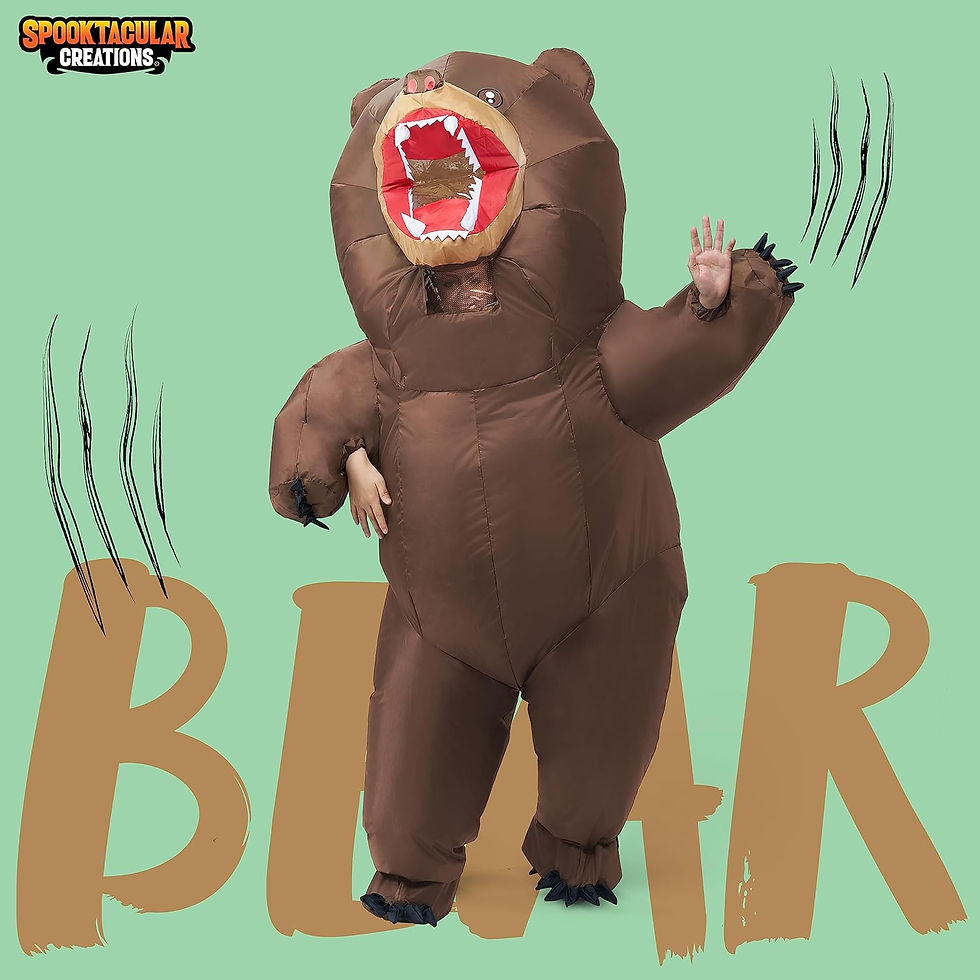 Thumbnail: Inflatable Halloween Bear Blow Up Suit Costume