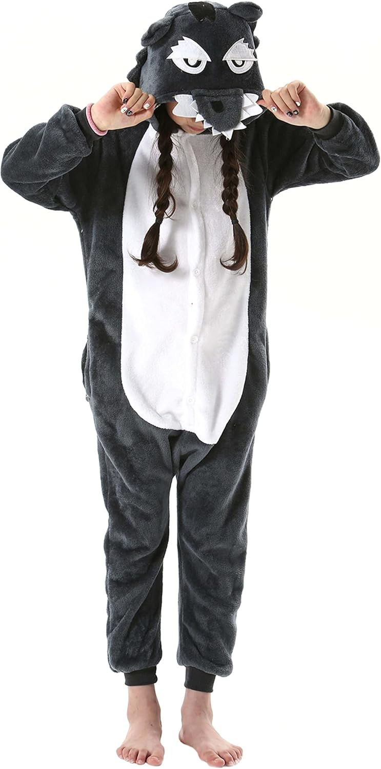 Thumbnail: Kids Animal Pajamas Halloween Cosplay Costume for Girls Boys