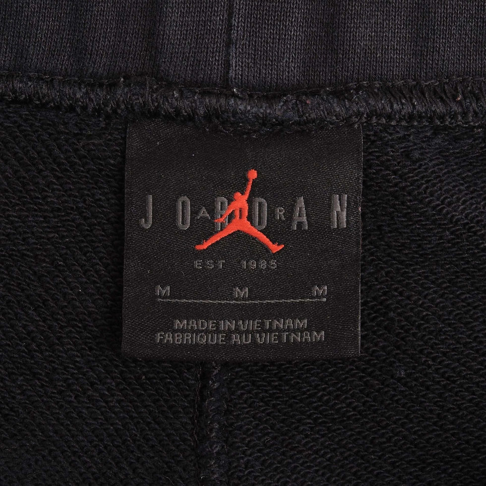 Thumbnail: Vintage nike jordan jump man black fleece shorts size medium