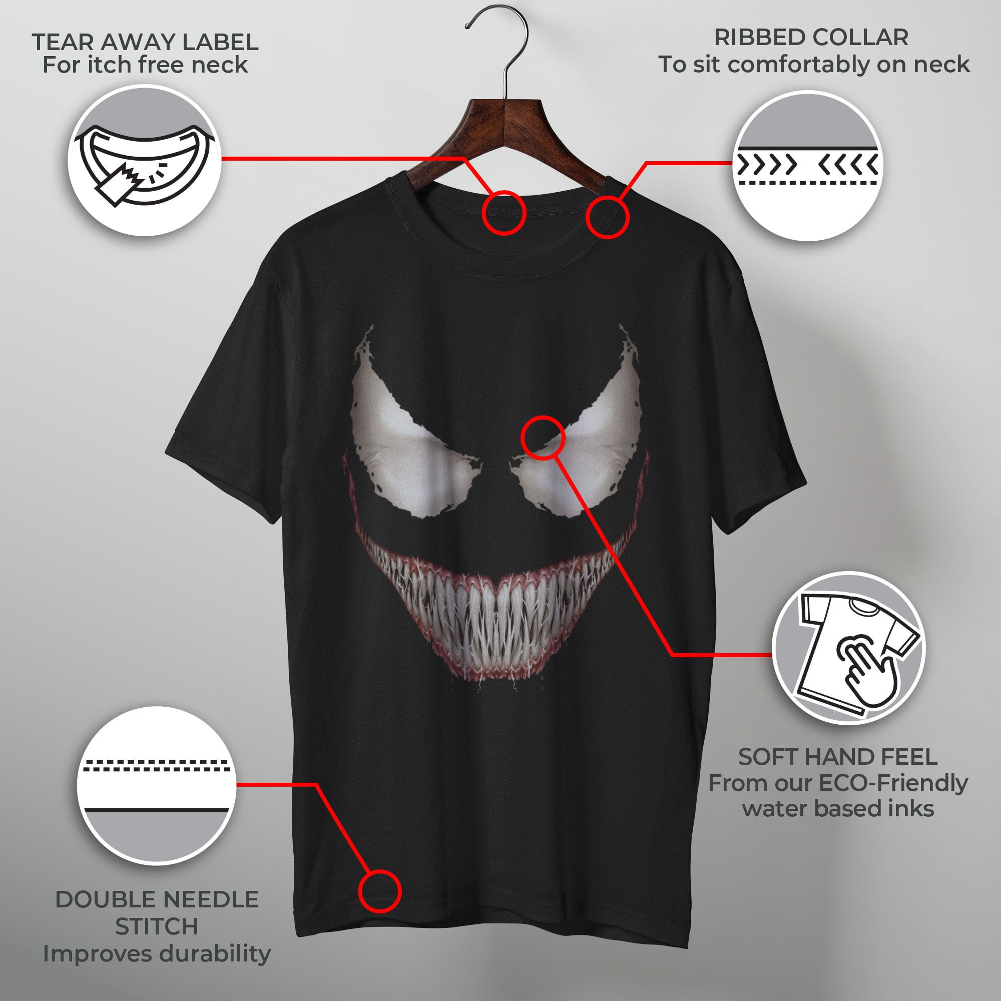 Men's Marvel Venom Face T-Shirt