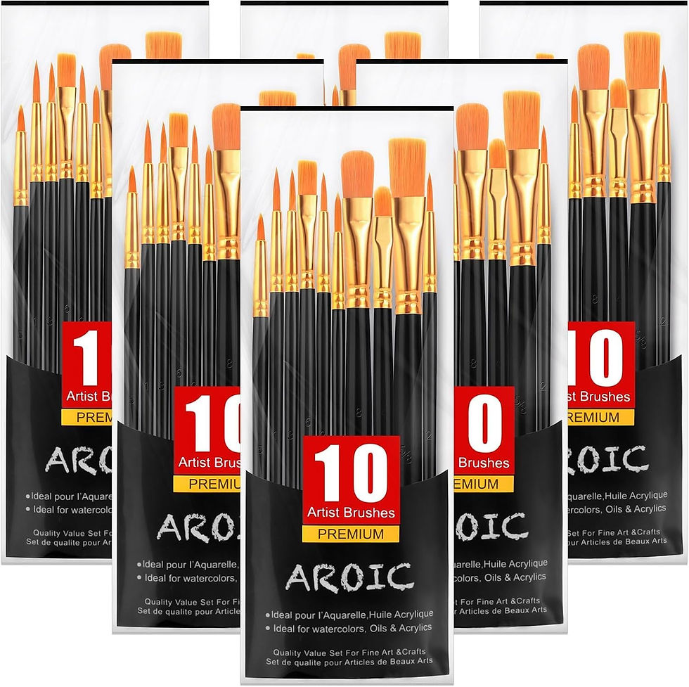 Thumbnail: Acrylic Paint Brush Set, 1 Packs / 10 pcs Watercolor Brushes Painting Brush Nyl