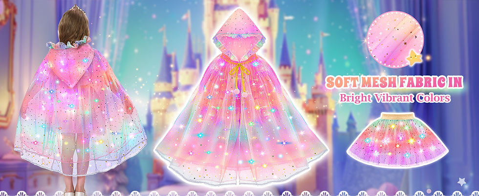 Thumbnail: Princess Dress Up for Girls, Unicorn Light up Princess Cape Princess Dress Cost