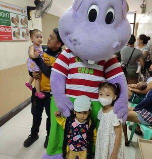 Happy Children with Chummy Chum around